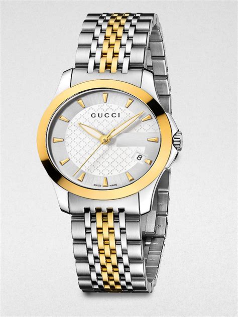 gucci stainless steel bracelet watch|gucci quartz watch stainless steel.